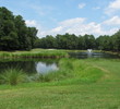 The No. 10 tee shot at Rose Hill Golf Club has a lot of water to carry from the rear tees.