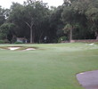 The first green on Dataw Island's Cotton Dike golf course has a couple of nasty bunkers front left.