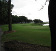 The eighth hole on Dataw Island's Cotton Dike course is a par 4 that wraps about water.
