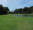 The 12th hole on the Fazio course at Palmetto Dunes Resort has a water carry for all the tees, then onto a well protected green.