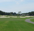 The signature 12th hole on the Fazio course at Palmetto Dunes Oceanfront Resort has a seaside's worth of sand making shot placement and distance equally important.