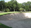 Most of the greenside bunkers on the George Fazio course at Palmetto Dunes Resort are deep and intimidating.