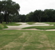 The second hole on Callawassie Island Club's Magnolia nine filled in the elbow on the dogleg with sand. 