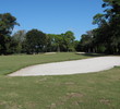 The fifth hole on Barony Course at Port Royal Golf Club includes a mid-fairway bunker on the right.