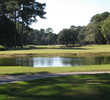 The par-5 fifth hole, one of the most memorable on the Planter's Row course at Port Royal Golf Club, requires two water carries.