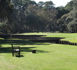 Harbour Town Golf Links's par-3 fourth features a dramatic water hazard followed by a small, offset green.