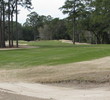 The fourth hole at Old Tabby Links on Spring Island, S.C., is a sharp dogleg left to a well-guarded green.