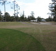 The 18th fairway on the Ocean Creek golf course at Fripp Island Resort is interrupted, with the approach shot a blind strike at the green.