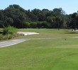 The par-3 fourth hole at Robber's Row at Port Royal Golf Club puts most of the trouble on the left with sand and water.