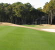 The 14th fairway halts right before a drop down to a bunker on the Nicklaus course at Colleton River Plantation Club.