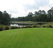The par-5 11th hole at Crescent Pointe Golf Club starts with a left turn to the fairway.