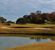 Water catches misses to the right of the 11th green at Old South Golf Links in Bluffton, S.C.