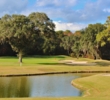 The 12th hole at Old South Golf Links bends left. 