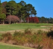 The finishing hole at Hilton Head National Golf Club plays to a double green. 