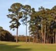 Tall trees block the right half of the fairway on the par-5 eighth hole at Rose Hill Golf Club in Bluffton, S.C. 