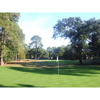 The tight, dogleg par-4 12th hole on the Palmetto Hall Plantation's Hills course requires an accurate tee shot. 