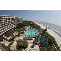 The Hilton Head Marriott Resort features three golf courses and a beachfront location. 