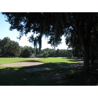 Sand and overhanging branches put perils on the ground and in the air, including the 11th hole, at Robber's Row at Port Royal Golf Club.