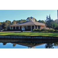 The clubhouse at Hilton Head National Golf Club sits in an idyllic spot. 