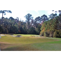 The seventh hole at Hilton Head National Golf Club is short but tricky. 