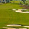 A view of fairway with bunkers on the right at Hilton Head Lakes Golf Club