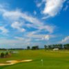 A view of green with bunker on the left at Golf Club at Hilton Head Lakes