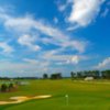 A view of green with bunker on the left at Golf Club at Hilton Head Lakes