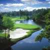 A view of a green protected by bunkers at Golden Bear Golf Club - Indigo Run