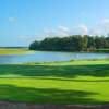 A view of a hole with water coming into play at Old Tabby Links