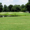 View of a bunkered green at Rose Hill Golf Club