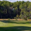 A view of a green protected by bunkers from Heron Point at Sea Pines Resort