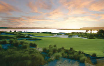 A sunset view from Jack Nicklaus Course at Colleton River Club.